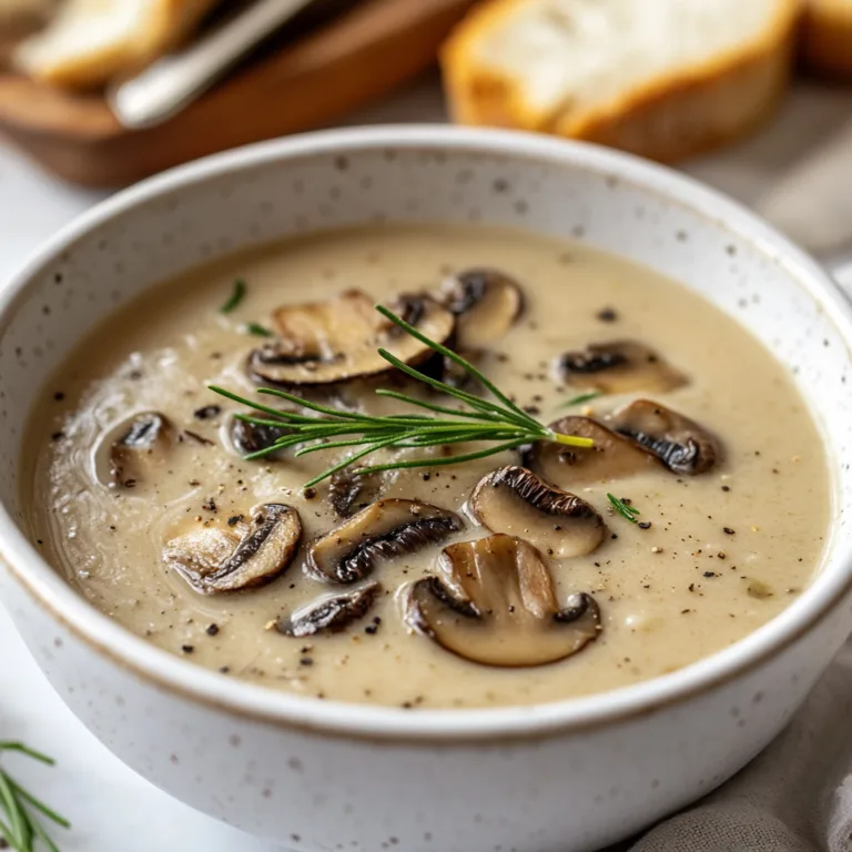 Quick and Easy Creamy Mushroom Soup Recipe | Delicious &amp; Simple