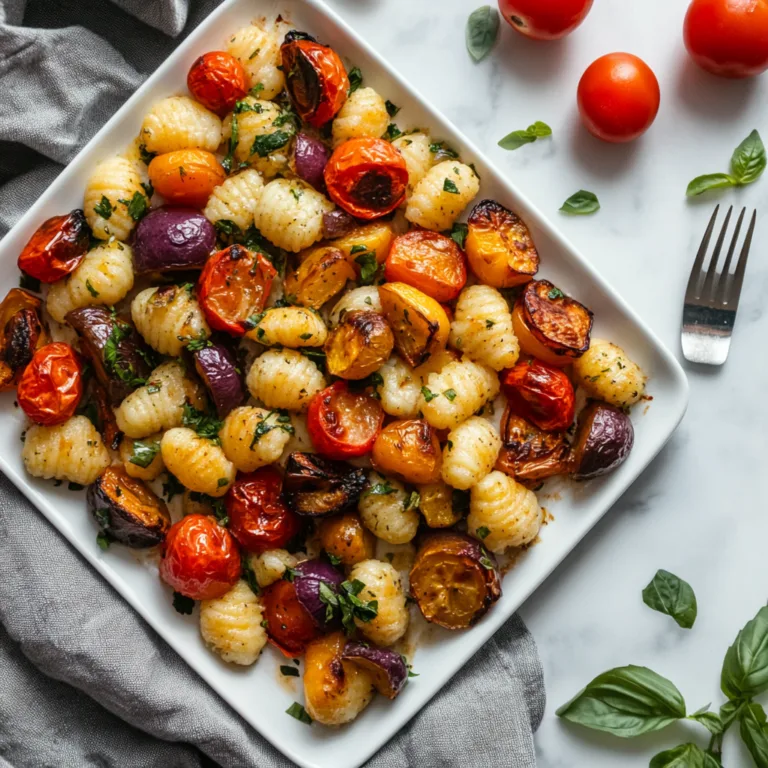 Sheet Pan Cottage Cheese Gnocchi with Roasted Vegetables – Easy Healthy Dinner Recipe