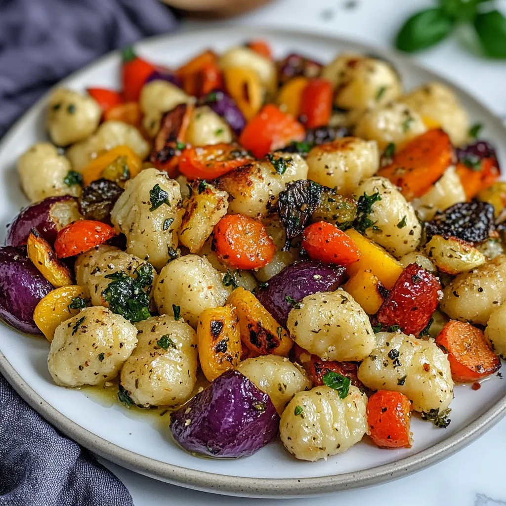 Sheet Pan Cottage Cheese Gnocchi with Roasted Vegetables – Easy Healthy Dinner Recipe