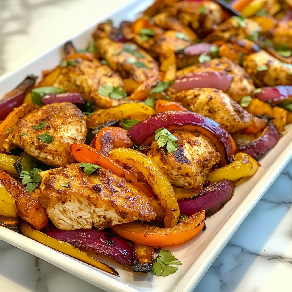 Sheet Pan Fajita Chicken with Charred Vegetables | Easy One-Pan Dinner Recipe