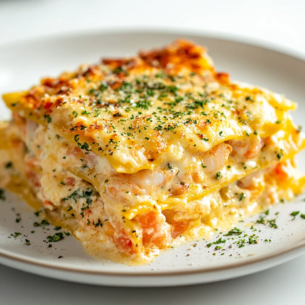 Delicious Shrimp Crab Lasagna Recipe | Creamy Seafood Lasagna Delight
