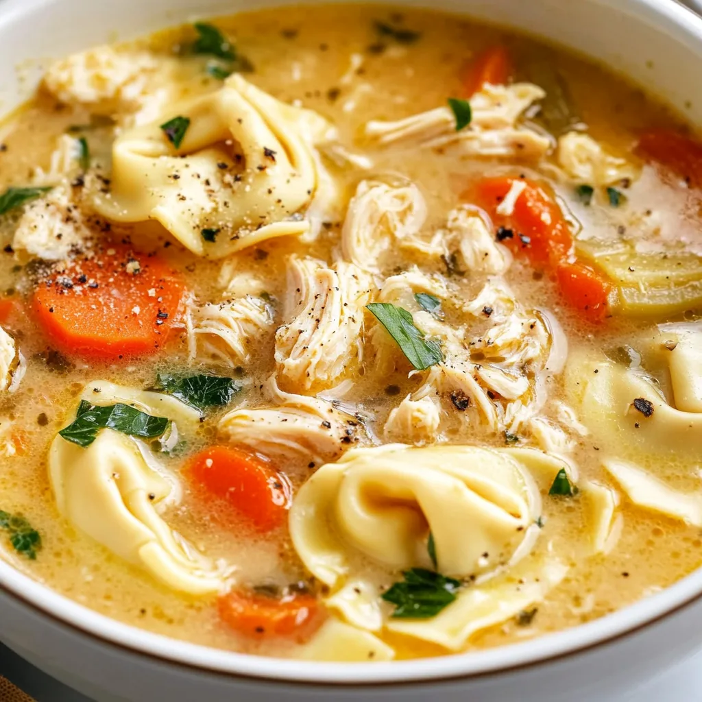 Easy Slow Cooker Chicken Tortellini Soup Recipe – Comforting &amp; Quick Meal