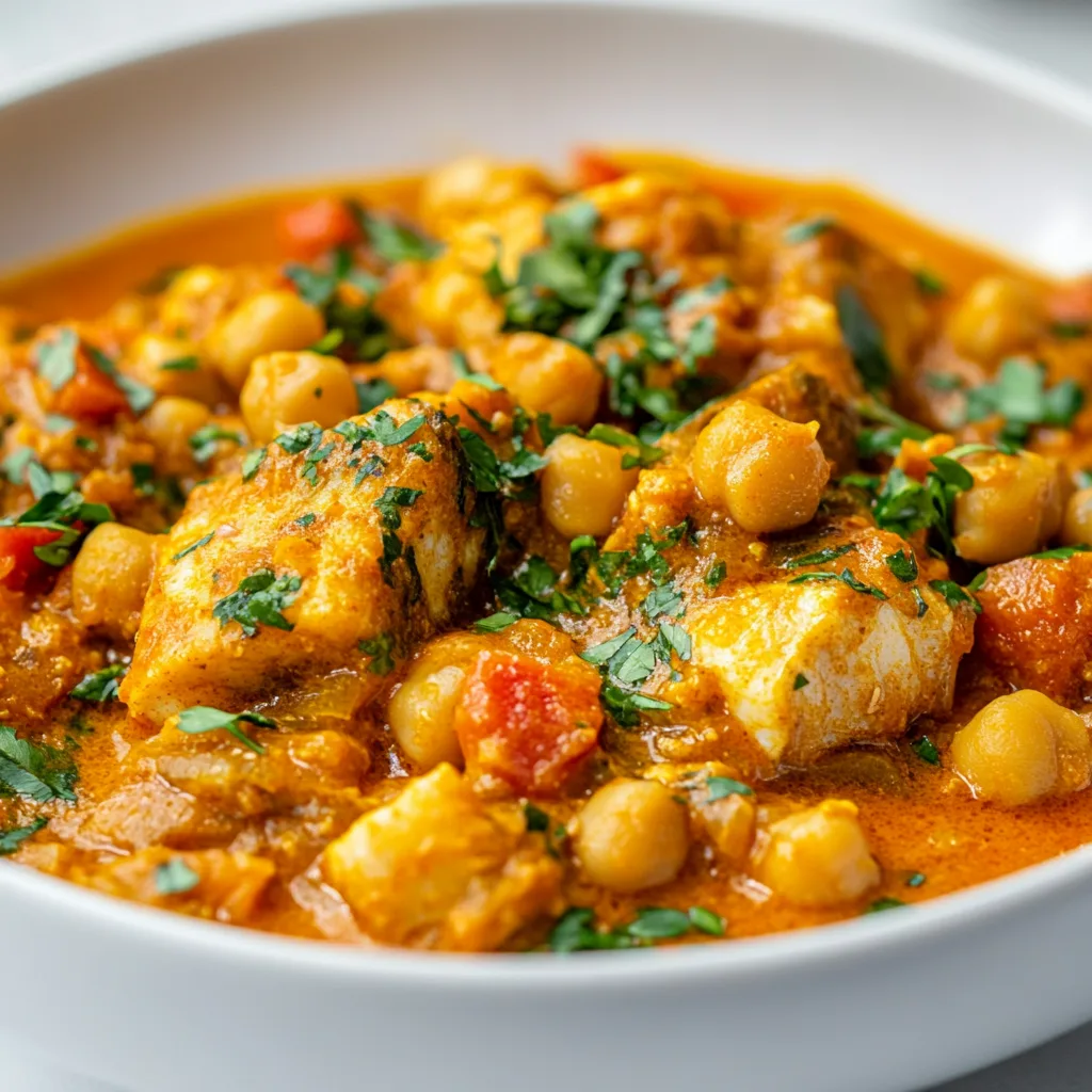 Slow Cooker Fish and Chickpea Curry Recipe | Easy &amp; Flavorful Dinner