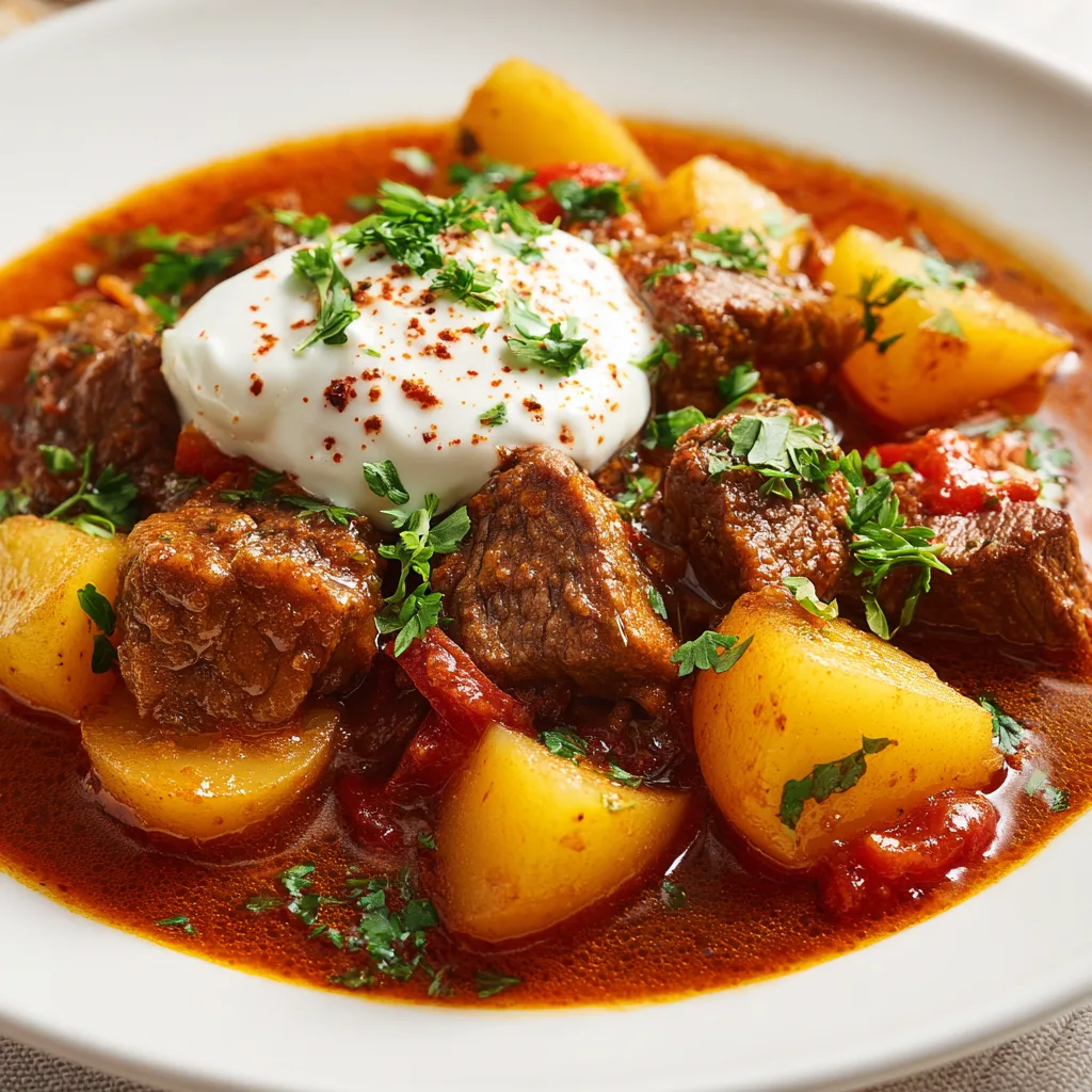 Slow Cooker Hungarian‑Style Goulash with Paprika &amp; Potatoes Recipe