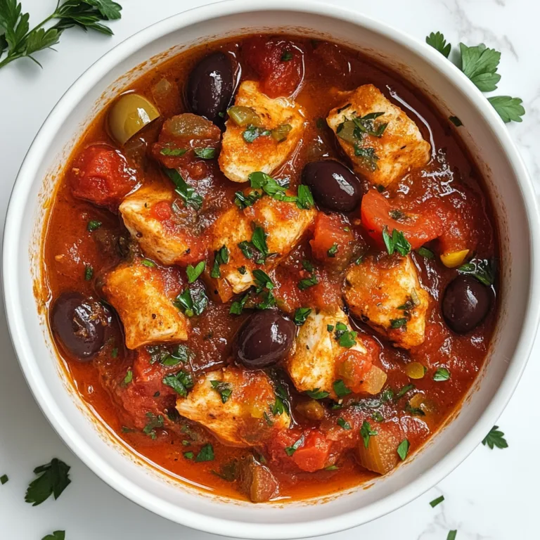 Slow Cooker Mediterranean Fish Stew Recipe with Tomatoes, Olives & Fresh Herbs