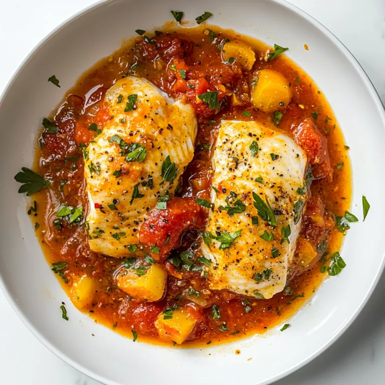 Slow Cooker White Fish in Tomato Garlic Sauce Recipe | Easy & Flavorful Meal
