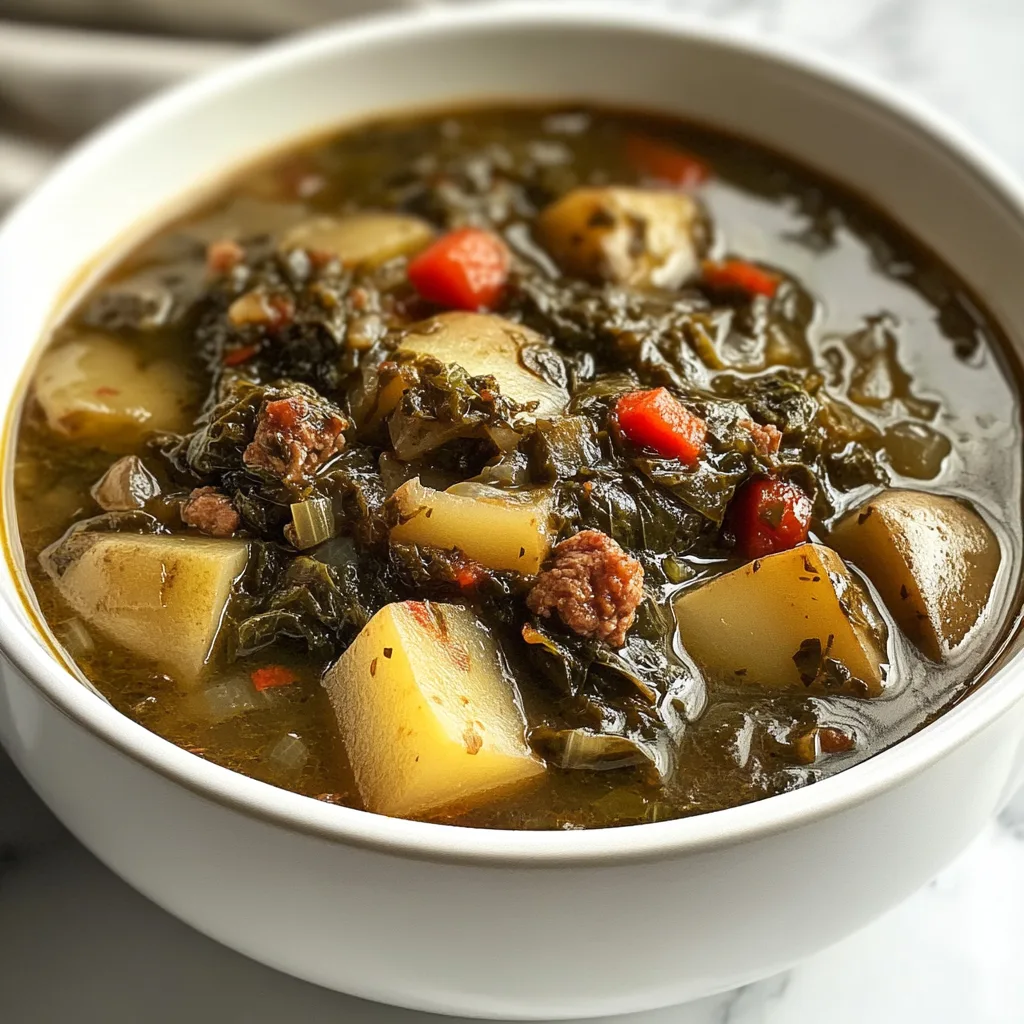 Hearty Southern Collard Green Potato Stew Recipe | Classic Comfort Food
