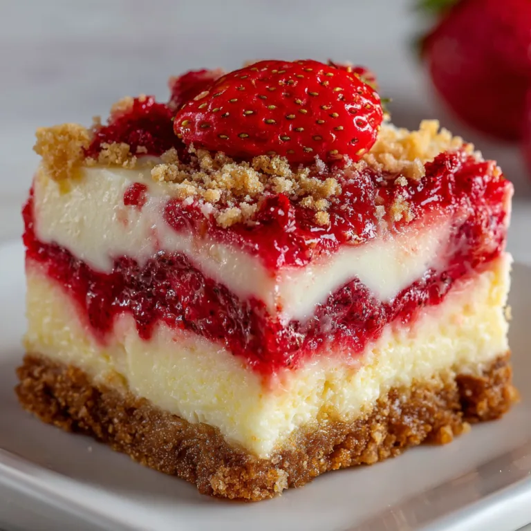 Delicious Strawberry Shortcake Cheesecake Bars Recipe | Easy & Creamy Dessert