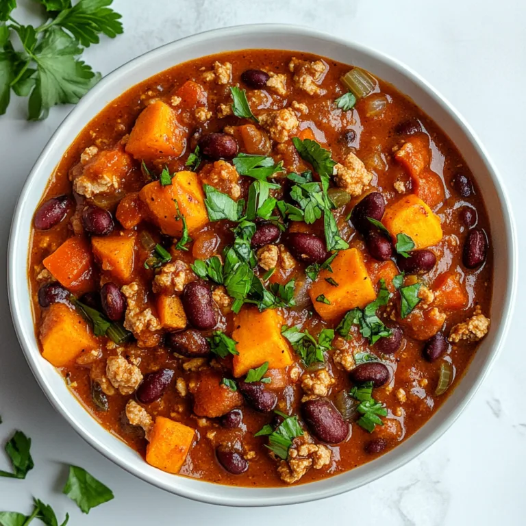 Hearty Turkey Chili with Beans and Sweet Potatoes | Healthy & Delicious Recipe