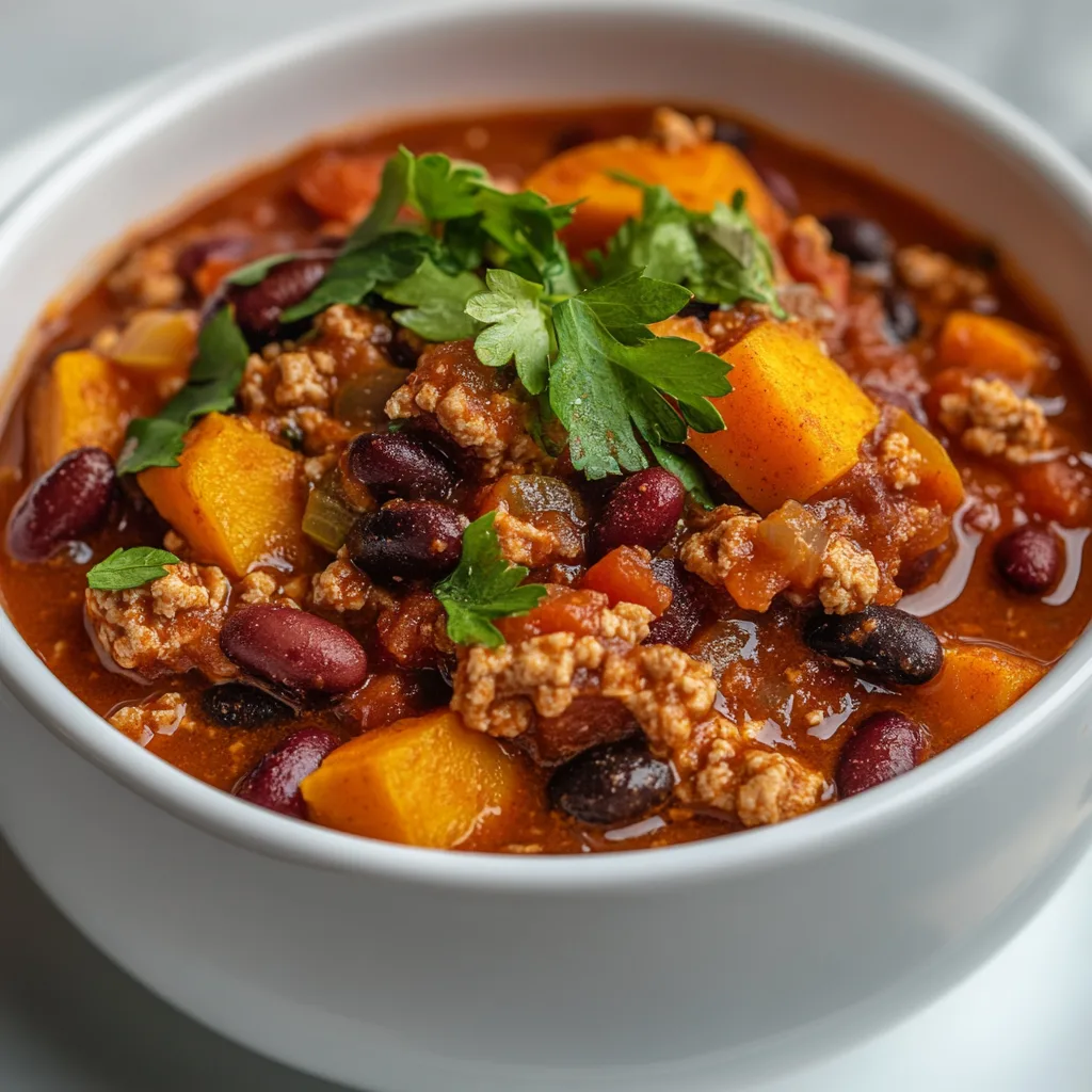 Hearty Turkey Chili with Beans and Sweet Potatoes | Healthy &amp; Delicious Recipe