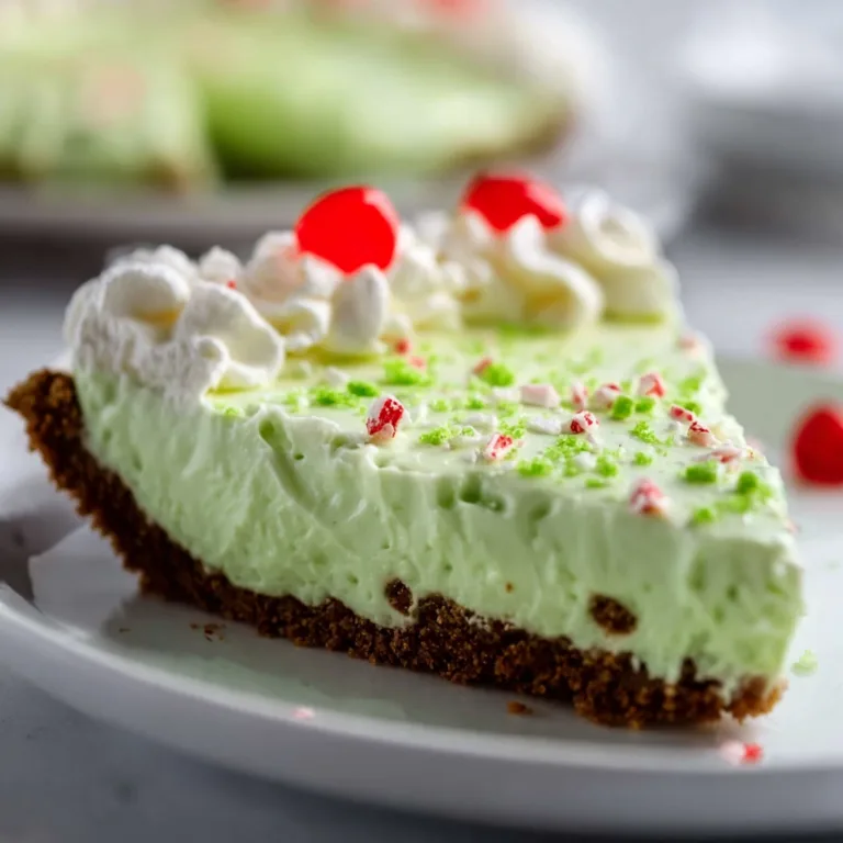 No-Bake Grinch Pie Recipe | Easy & Festive Green Holiday Dessert