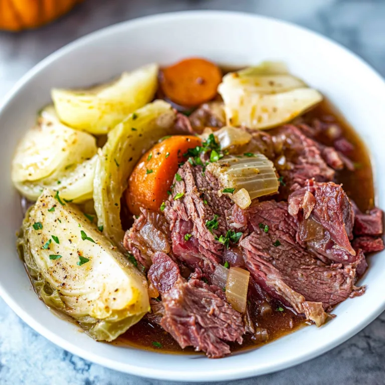 Easy Slow Cooker Corned Beef and Cabbage Recipe | Tender &amp; Delicious Meal