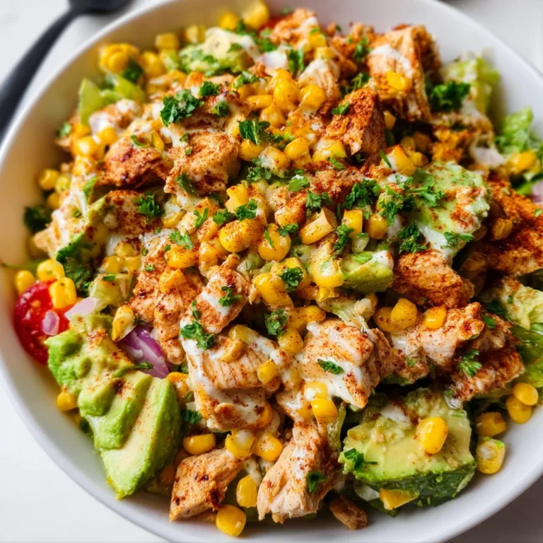 BBQ Chicken Salad with Avocado & Corn | Healthy & Flavorful Recipe