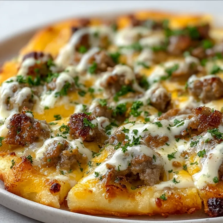 Delicious Biscuits & Sausage Gravy Breakfast Pizza Recipe | Easy & Savory Morning Meal