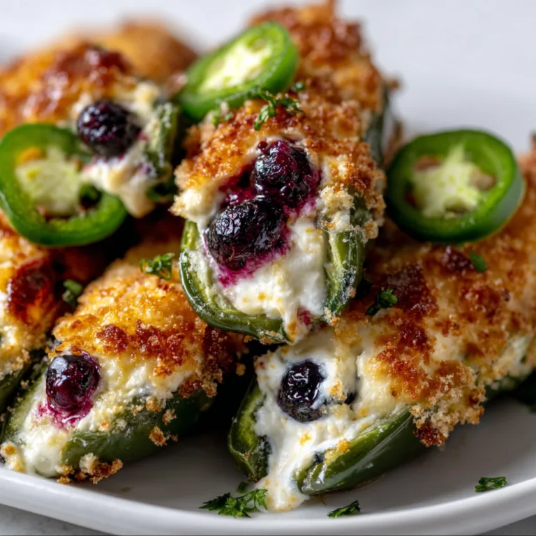 Spicy Blueberry Brie Jalapeño Poppers | Delicious Appetizer Recipe