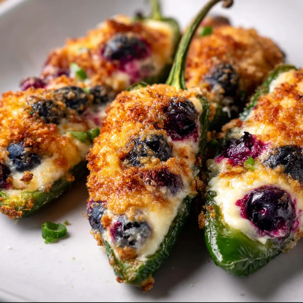 Spicy Blueberry Brie Jalapeño Poppers | Delicious Appetizer Recipe