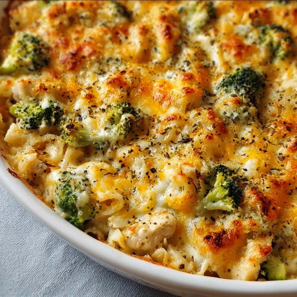 Broccoli Cheddar Chicken and Noodle Casserole