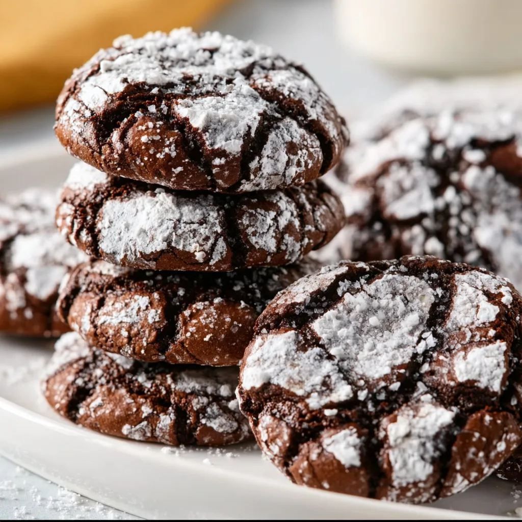 Delicious Brownie Crinkle Cookies Recipe | Chewy &amp; Fudgy Treats