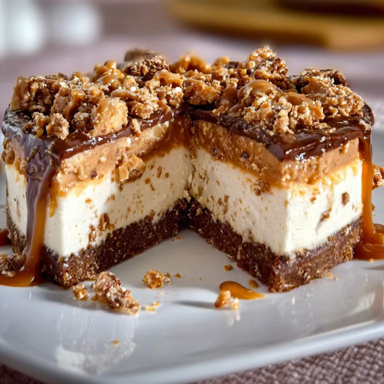 Decadent Caramel Toffee Crunch Cheesecake Recipe | Irresistible Dessert Delight