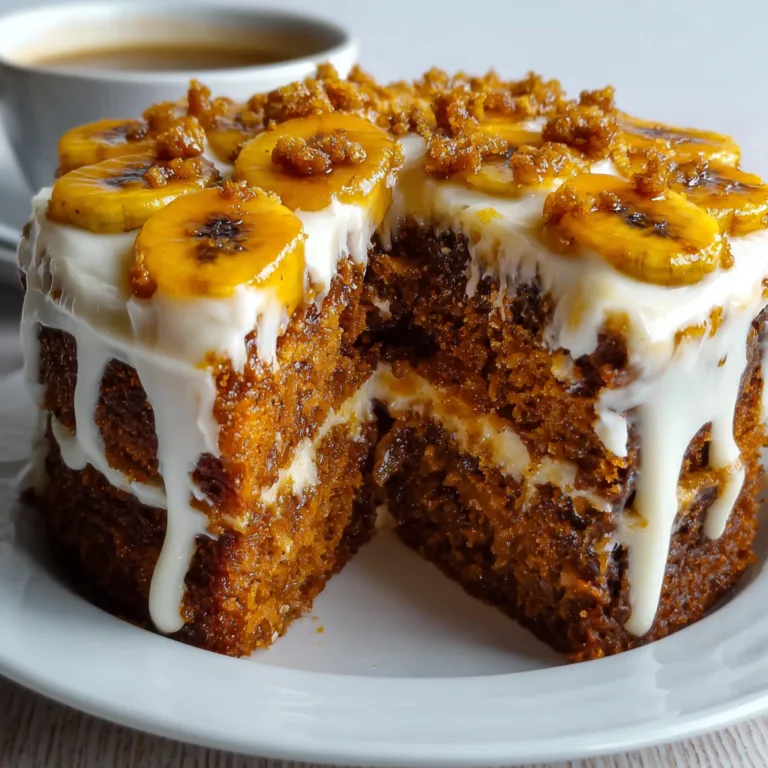 Caramelized Banana Carrot Cake with Moist Spiced Crumb – Deliciously Soft &amp; Flavorful