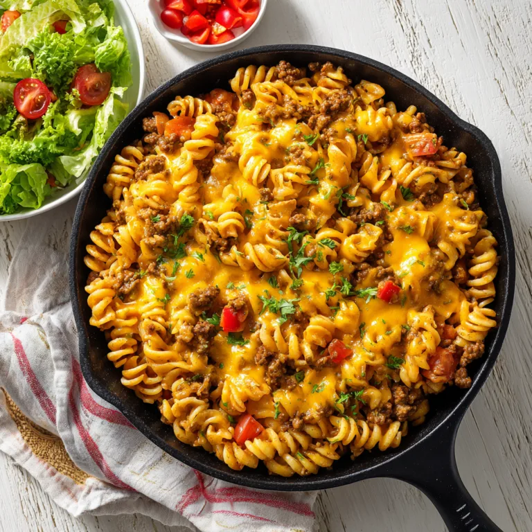 Cheeseburger Pasta Skillet Recipe | Easy & Delicious One-Pot Meal