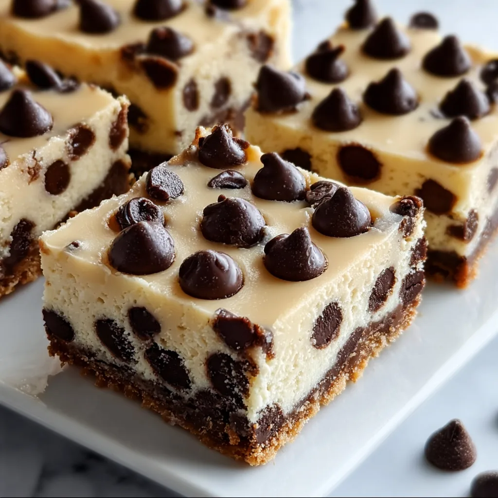 Delicious Cheesecake Bars with Chocolate Chips Recipe | Easy &amp; Creamy Dessert