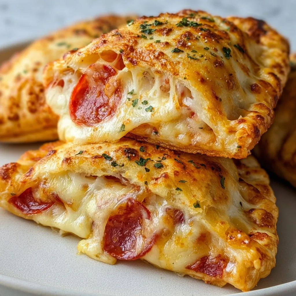 Delicious Cheesy Pizza Pockets Recipe | Easy Homemade Pizza Snacks