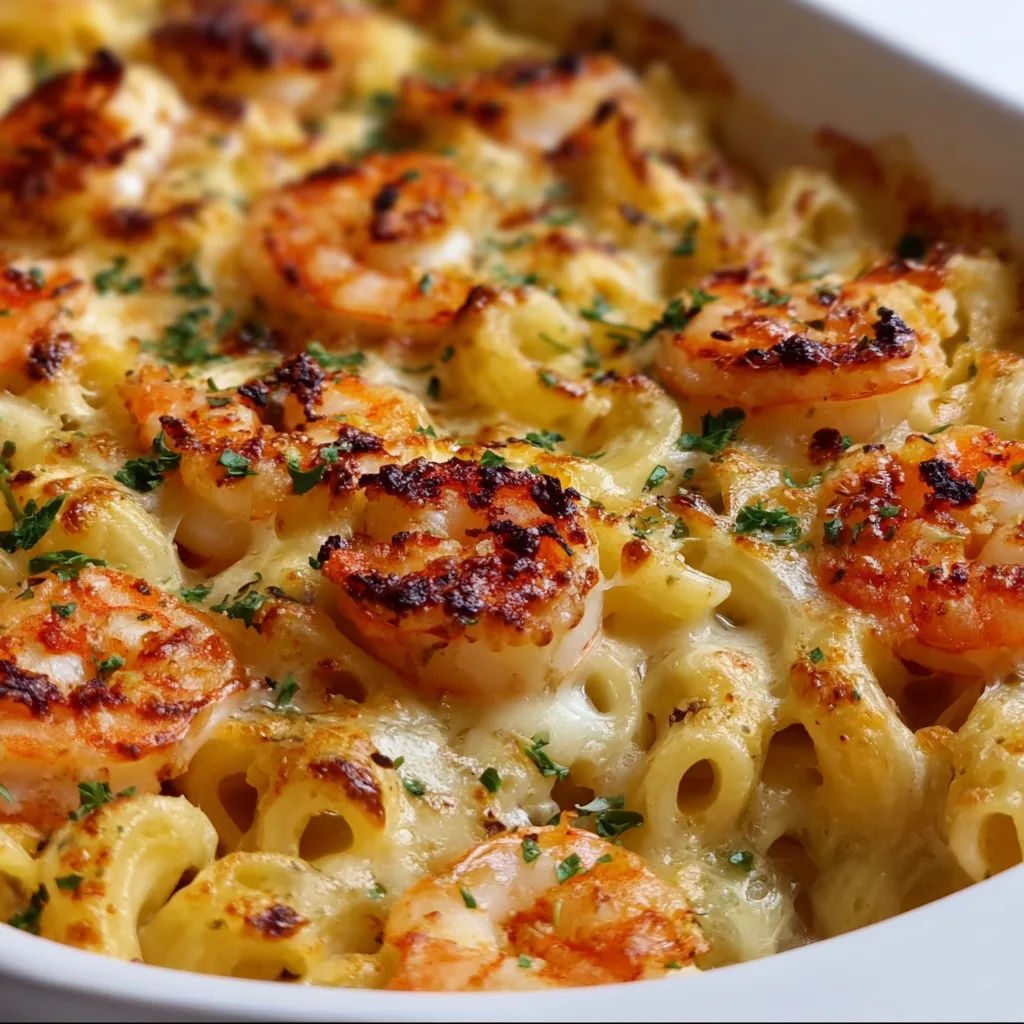 Cheesy Shrimp Scampi Pasta Bake Recipe | Easy &amp; Delicious Seafood Pasta Casserole