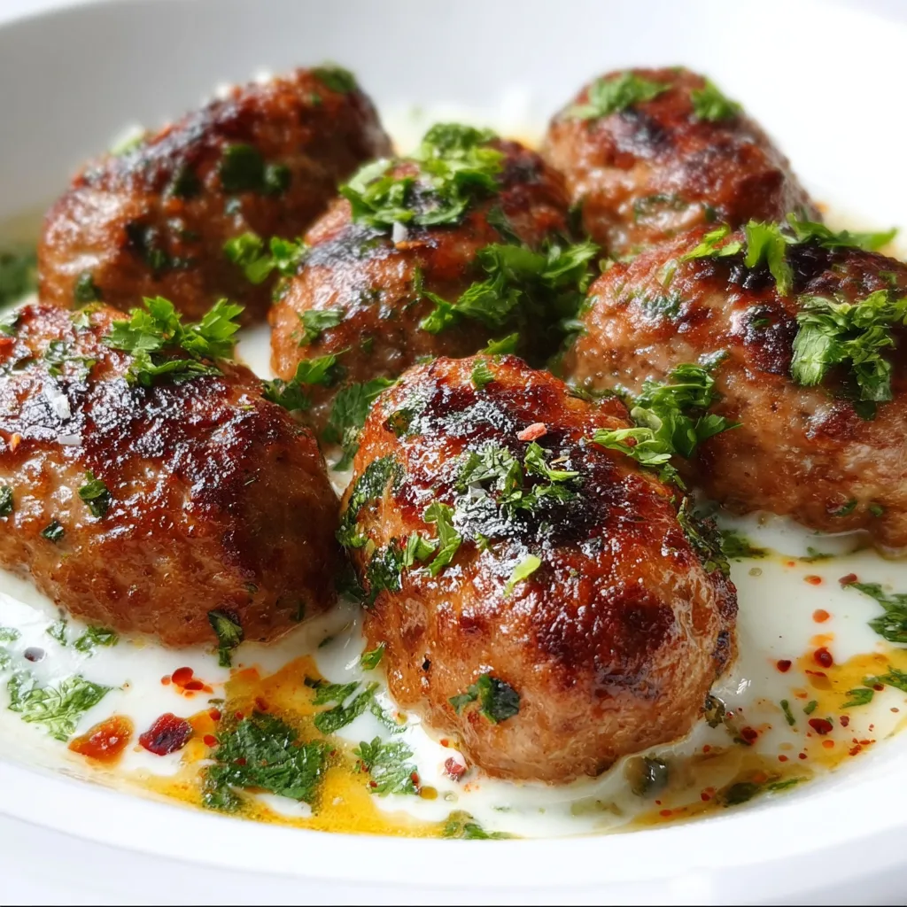 Delicious Chicken Kofta with Garlic Yogurt Sauce | Easy Recipe