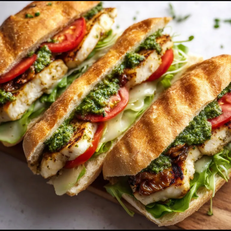 Delicious Chicken Pesto Sandwiches Recipe | Easy &amp; Fresh Meal Idea