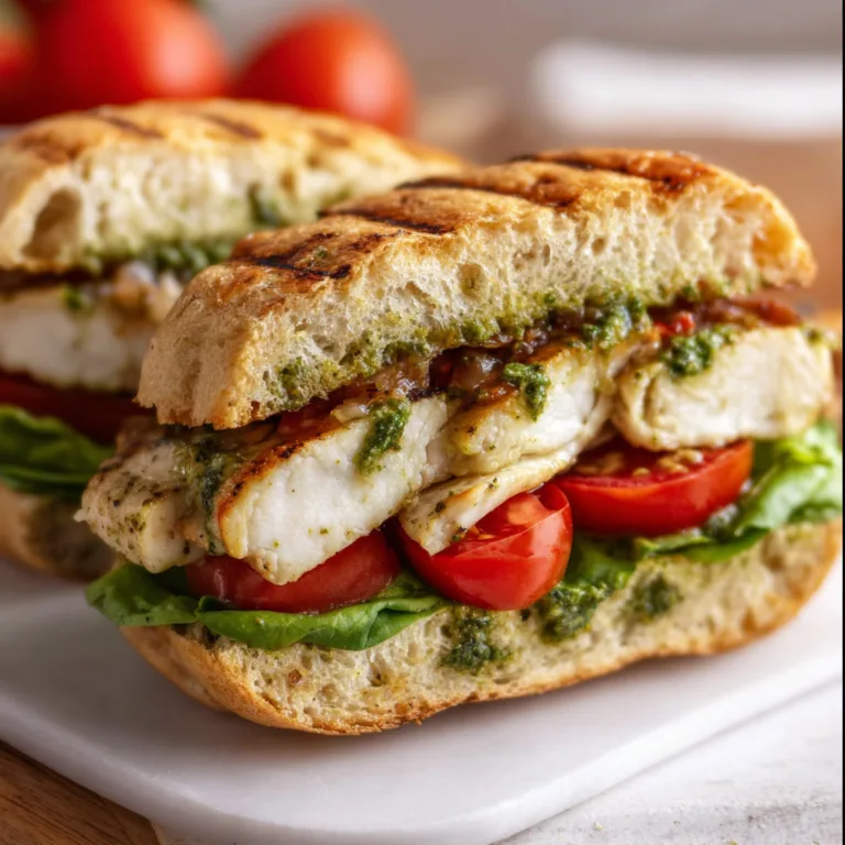 Delicious Chicken Pesto Sandwiches Recipe | Easy & Fresh Meal Idea