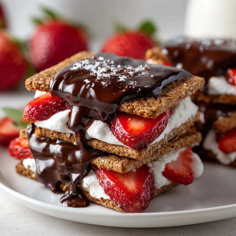 Decadent Chocolate-Dipped Strawberry Graham Sandwiches Recipe | Easy & Delicious Snack