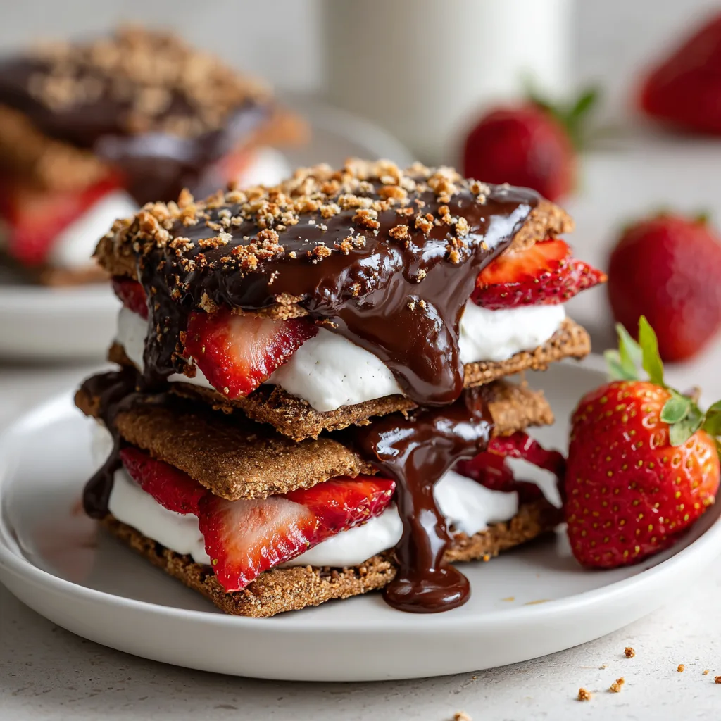Decadent Chocolate-Dipped Strawberry Graham Sandwiches Recipe | Easy &amp; Delicious Snack