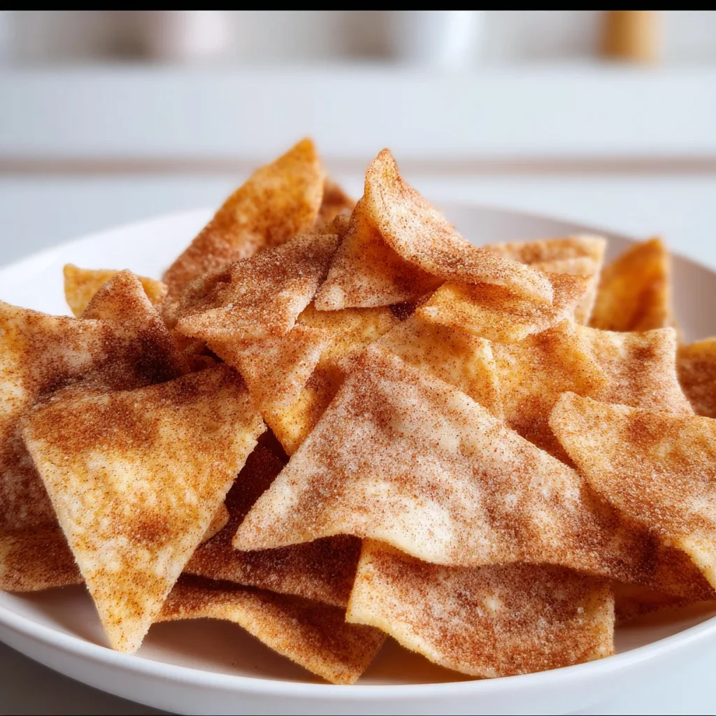 Crispy Cinnamon Sugar Tortilla Chips Recipe | Sweet &amp; Easy Snack Idea