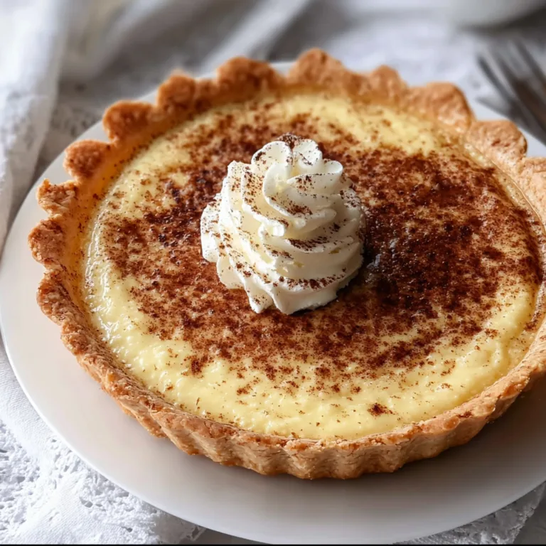 Delicious Cinnamon-Vanilla Custard Pie Recipe – Creamy & Flavored Dessert