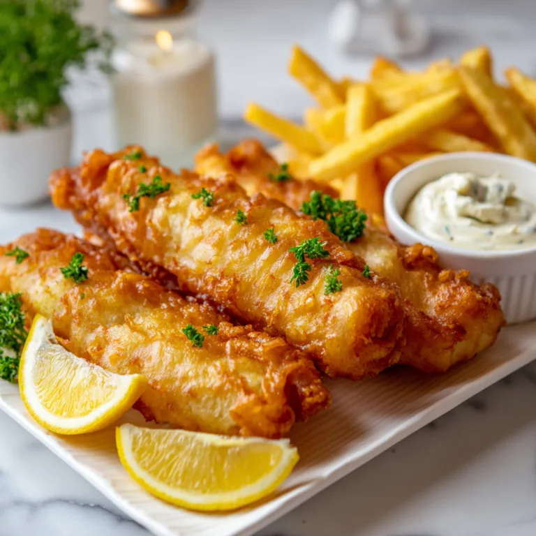 Classic British Fish &amp; Chips | Traditional Crispy Fish &amp; Golden Fries