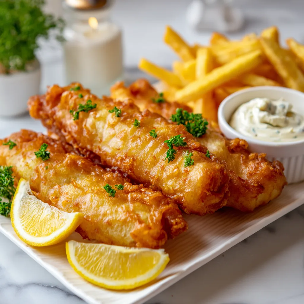 Classic British Fish &amp; Chips | Traditional Crispy Fish &amp; Golden Fries