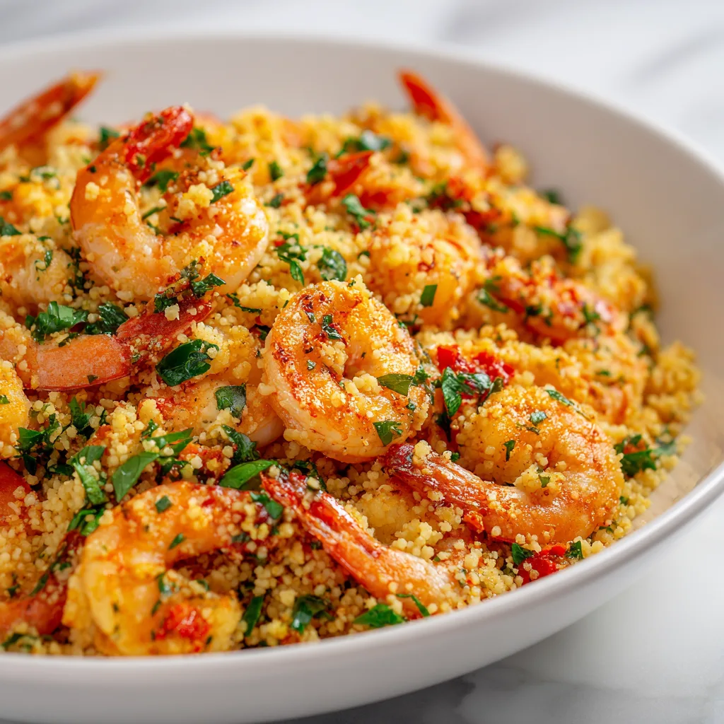 Easy Mediterranean Couscous with Shrimp Recipe | Quick &amp; Delicious Meal