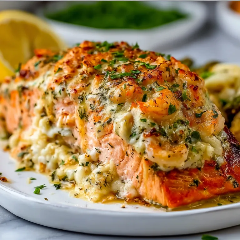 Delicious Crab and Shrimp Stuffed Salmon Recipe | Seafood Dinner Ideas