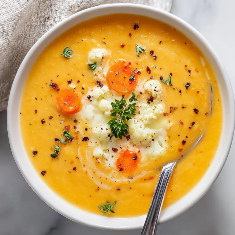 Creamy Cauliflower Carrot Soup Recipe | Healthy & Delicious Comfort Food