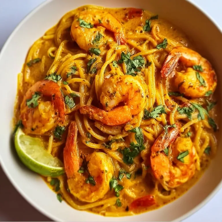 Creamy Coconut Curry Prawn Spaghetti Recipe | Easy & Delicious Seafood Pasta