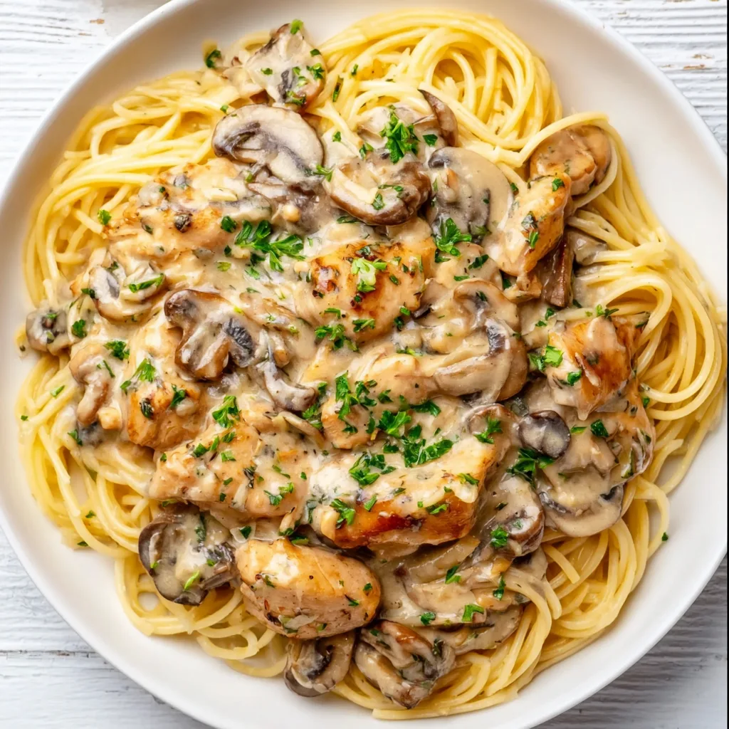 Creamy Mushroom Chicken Pasta