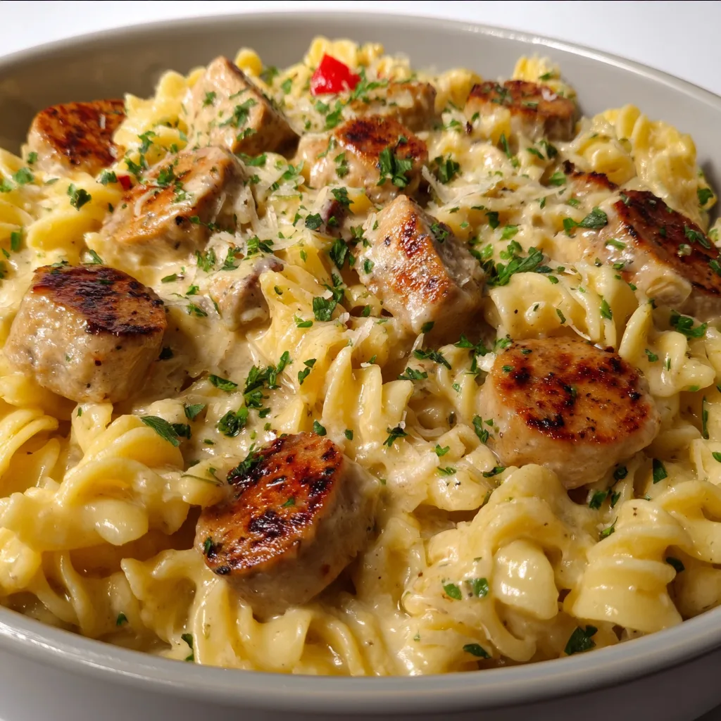 Creamy Pepper Jack Chicken &amp; Sausage Pasta Recipe | Easy, Flavorful Dinner
