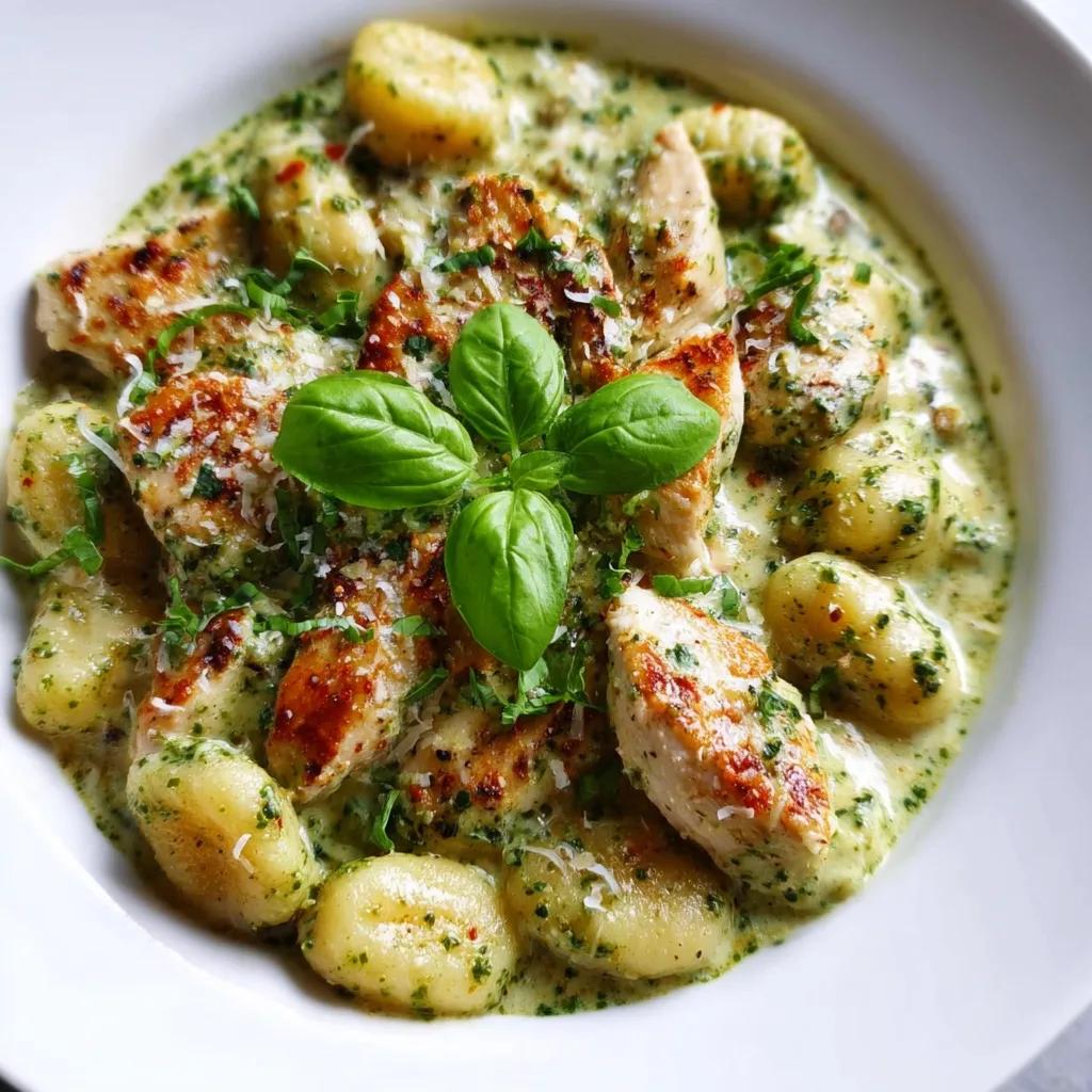 Creamy Pesto Chicken Gnocchi