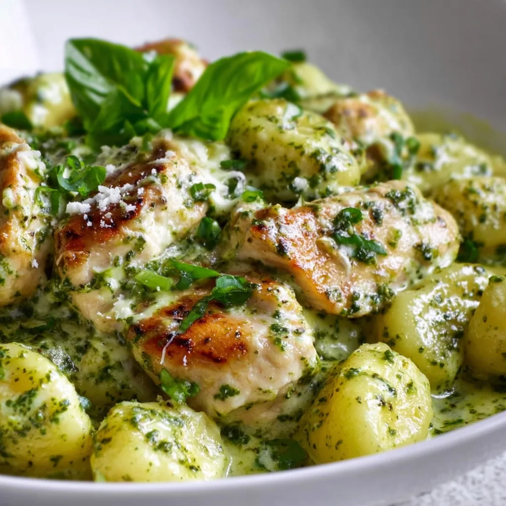 Creamy Pesto Chicken Gnocchi Recipe | Easy &amp; Delicious Dinner Idea