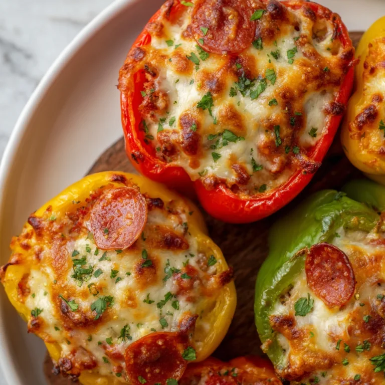 Creamy Pizza Stuffed Peppers – Easy, Delicious & Cheesy Recipe