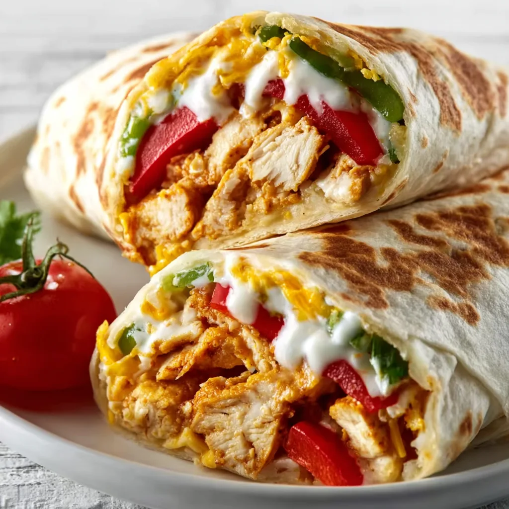 Crispy Chicken &amp; Bell Pepper Ranch Burritos | Easy &amp; Delicious Recipe