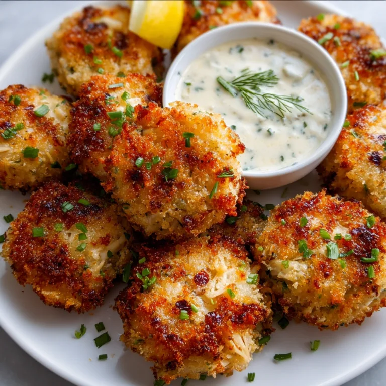 Crispy Crab Cake Bites with Zesty Lemon-Dill Sauce | Easy Appetizer Recipe