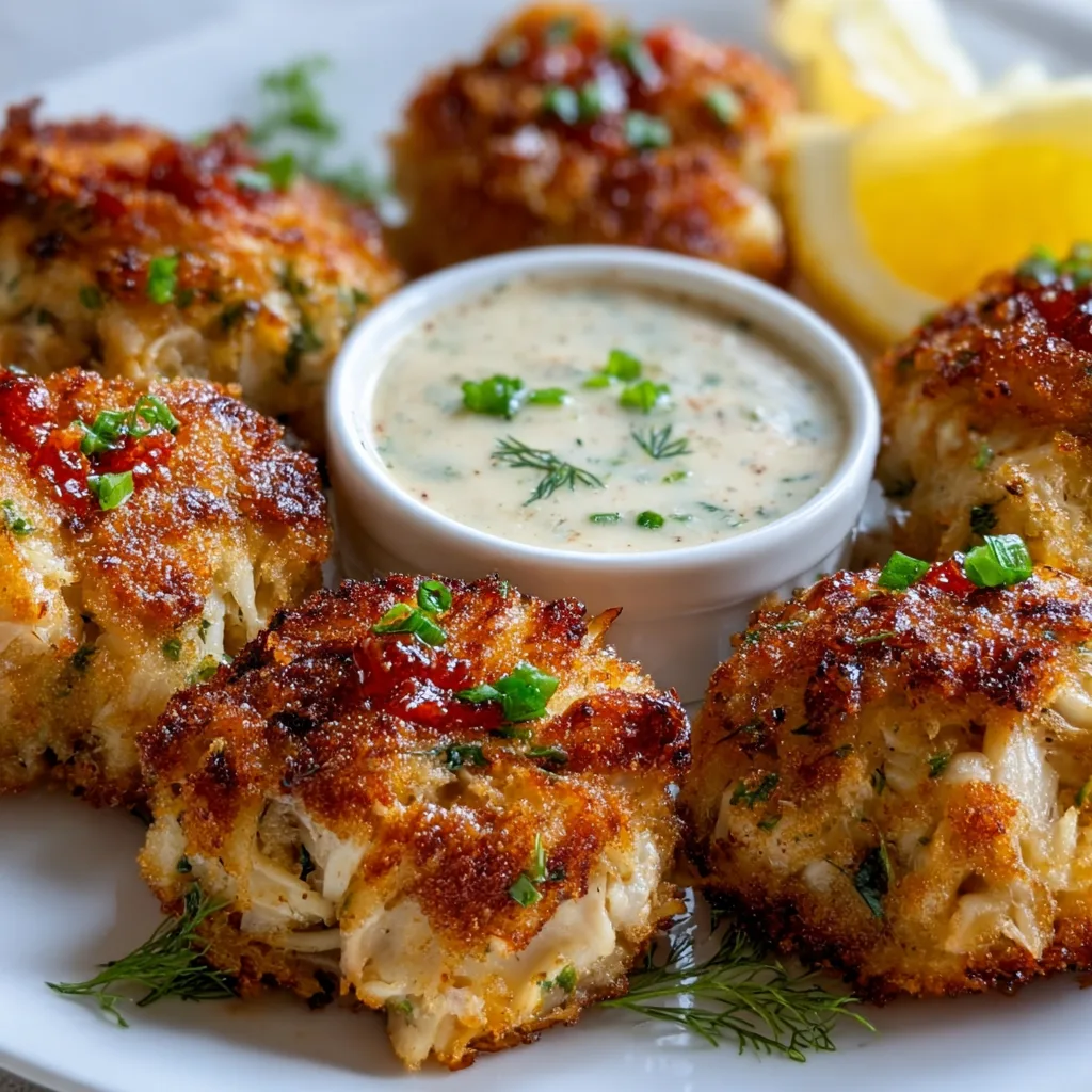 Crispy Crab Cake Bites with Zesty Lemon-Dill Sauce | Easy Appetizer Recipe