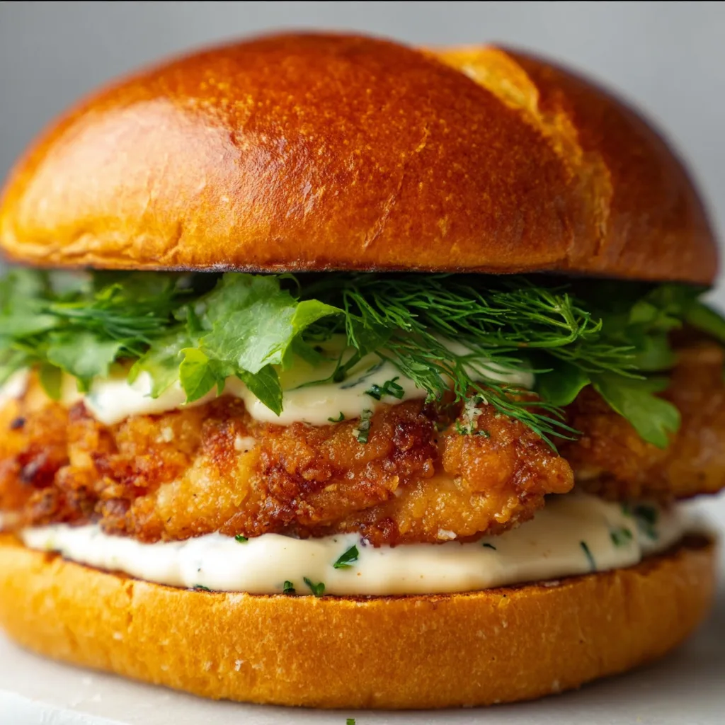 Crispy Dill Chicken Burger with Homemade Mayo | Easy &amp; Delicious Recipe